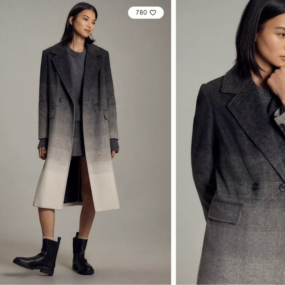 Ombre Wool Coat